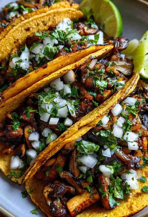 20-minute Mushroom Taco Recipe Best Quick Vegetarian Tacos Easy Mushroom Tacos Under 20 Minutes Heavenly Tasting Mushroom ...