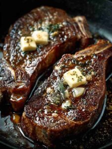 Pan-Seared Ribeye with Garlic Butter