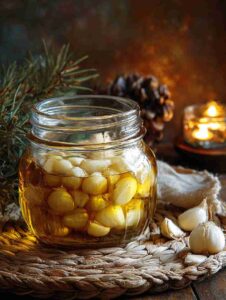 Pickled Garlic in Olive Oil