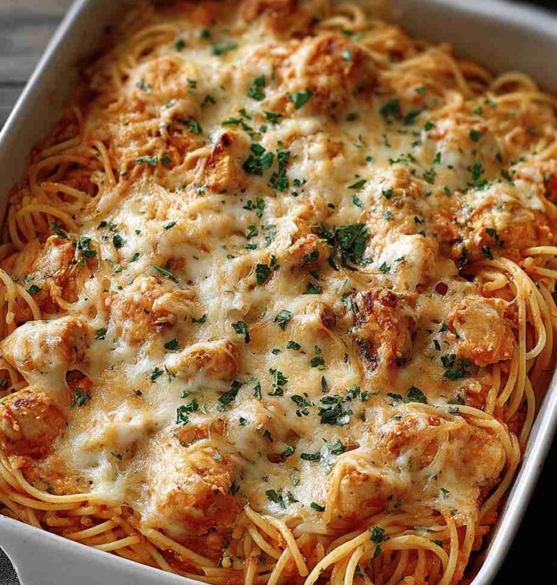 Easy Chicken Spaghetti Casserole Recipe Healthy Chicken Spaghetti Bake Gluten-free Chicken Spaghetti Casserole Low Carb Ch...
