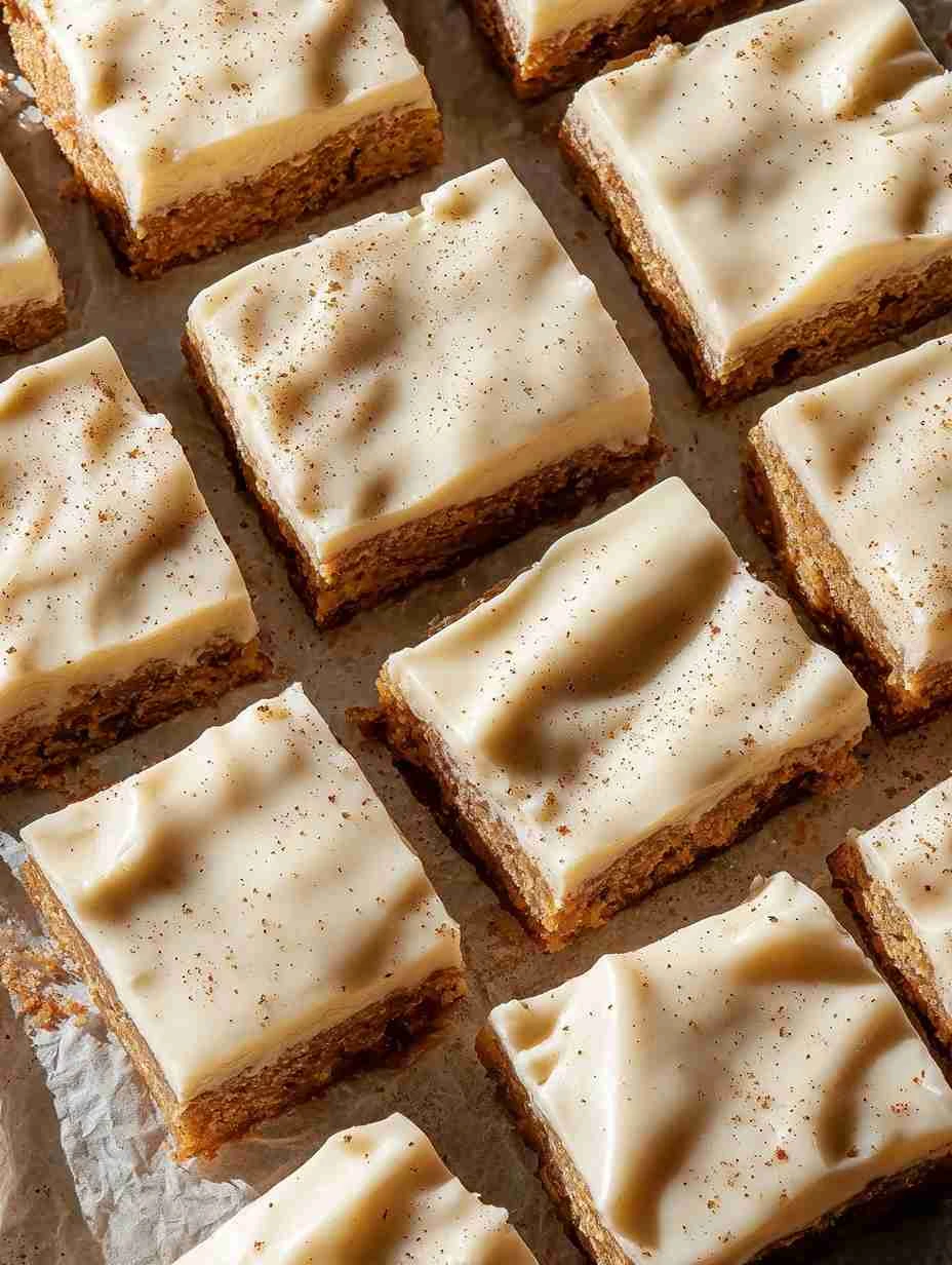 Apple Cinnamon Blondies with Maple Cream Cheese Frosting