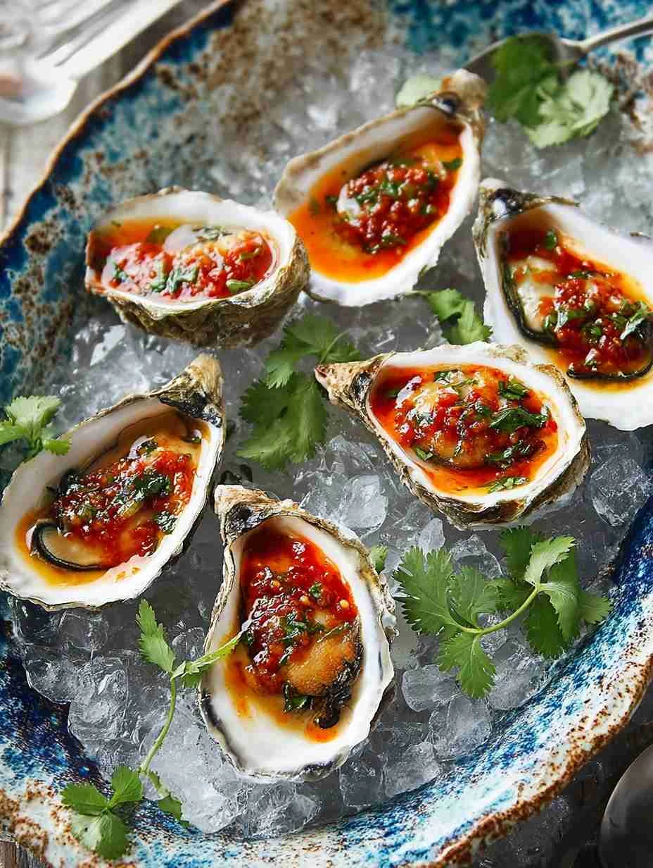 Best Harissa Butter Oyster Recipe Easy Baked Oysters With Harissa Gourmet Harissa Butter Oysters DIY Homemade Spicy Hariss...