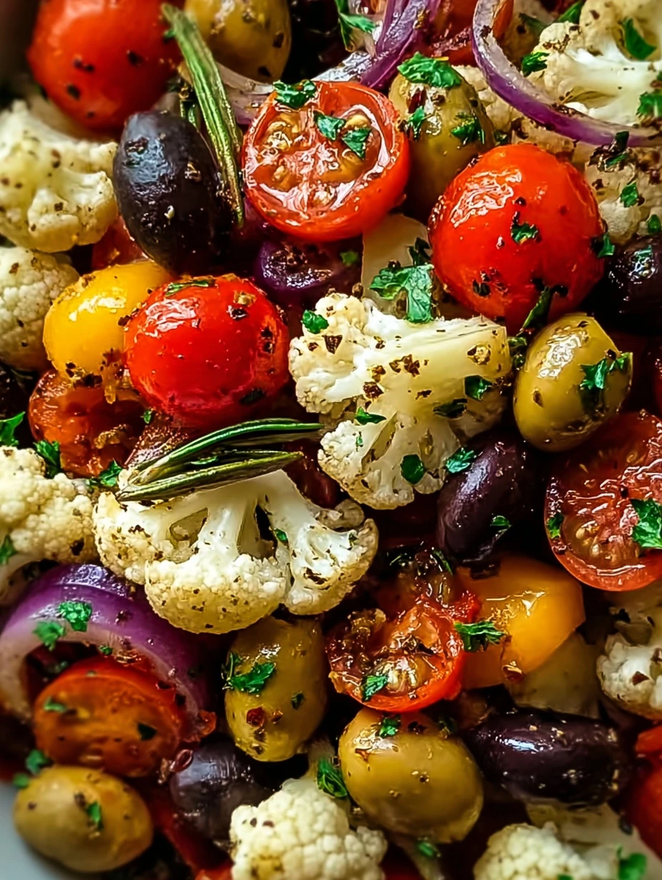 Mediterranean Marinated Cauliflower Salad