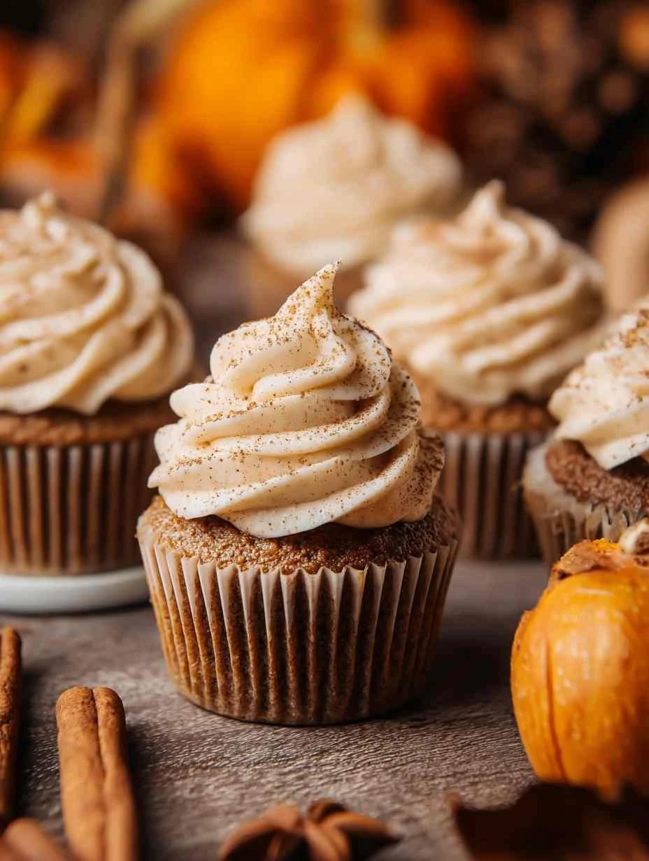 Decadent Pumpkin Cupcakes with Brown Butter Cream Cheese Frosting