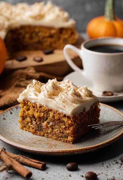 Decadent Pumpkin Spice Latte Cake Recipe Espresso Cream Cheese Frosting Tutorial Best Pumpkin Spice Cake With Espresso Fro...