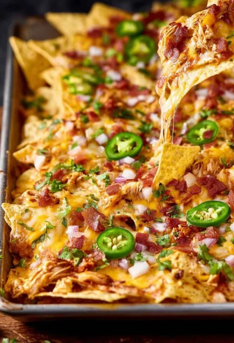 Easy BBQ Chicken Nachos Recipe Quick BBQ Chicken Nachos In 30 Minutes Homemade Barbecue Chicken Nachos How To Make BBQ Chi...