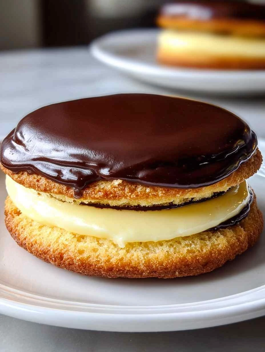 Easy Boston Cream Pie Cookies Recipe Homemade Boston Cream Pie Cookies Best Boston Cream Pie Dessert Cookies Simple Steps ...