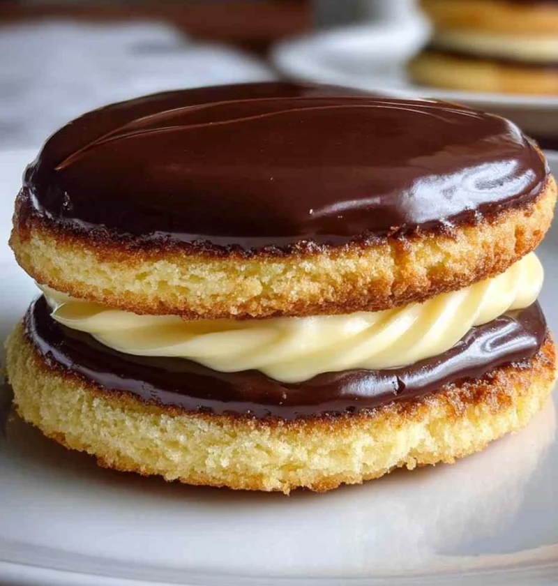 Easy Boston Cream Pie Cookies Recipe Homemade Boston Cream Pie Cookies Best Boston Cream Pie Dessert Cookies Simple Steps ...