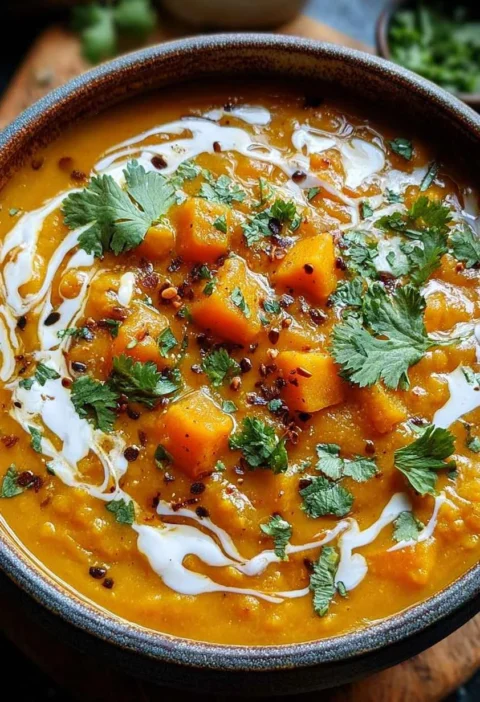 Easy Butternut Squash Soup With Lentils Hearty Lentil Potato Soup Recipe Quick Butternut Squash Lentil Soup Healthy 30 Min...