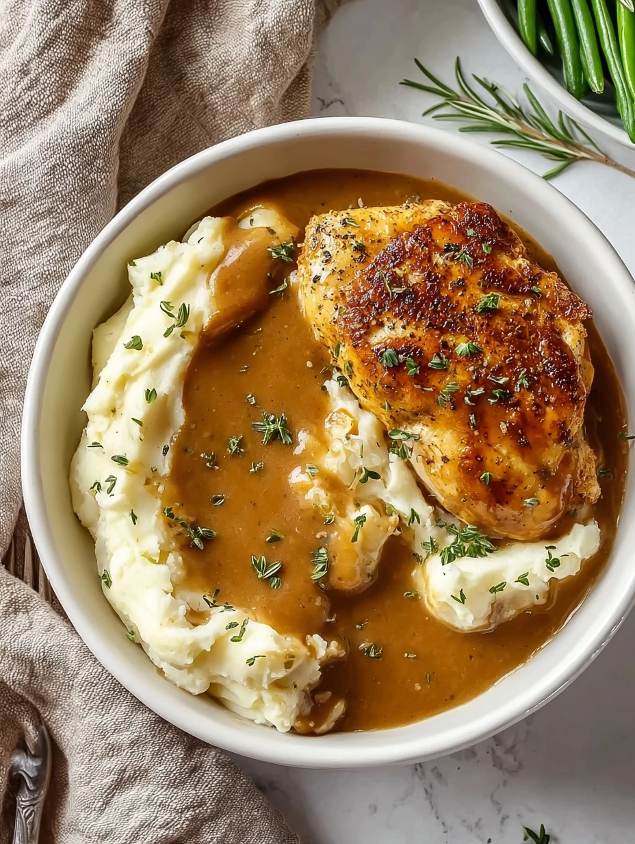 Easy Chicken And Garlic Gravy Recipe Cheesy Mashed Potatoes With Gravy Best Chicken Gravy For Mashed Potatoes How To Make ...