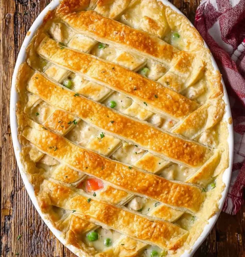 Easy Chicken Pot Pie Casserole Recipe Homemade Chicken Pot Pie With Biscuits Best Chicken Pot Pie Casserole For Families G...