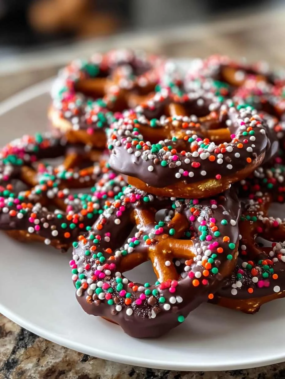 Easy Chocolate Covered Pretzels Recipe Quick Christmas Pretzel Snacks 15-minute Holiday Pretzel Treats Magical Christmas C...