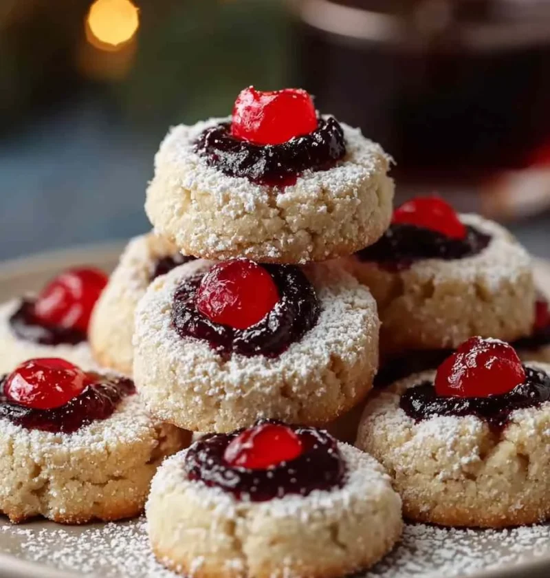 Easy Christmas Maraschino Cherry Shortbread Cookies Best Maraschino Cherry Cookies Recipe Homemade Cherry Shortbread Cooki...