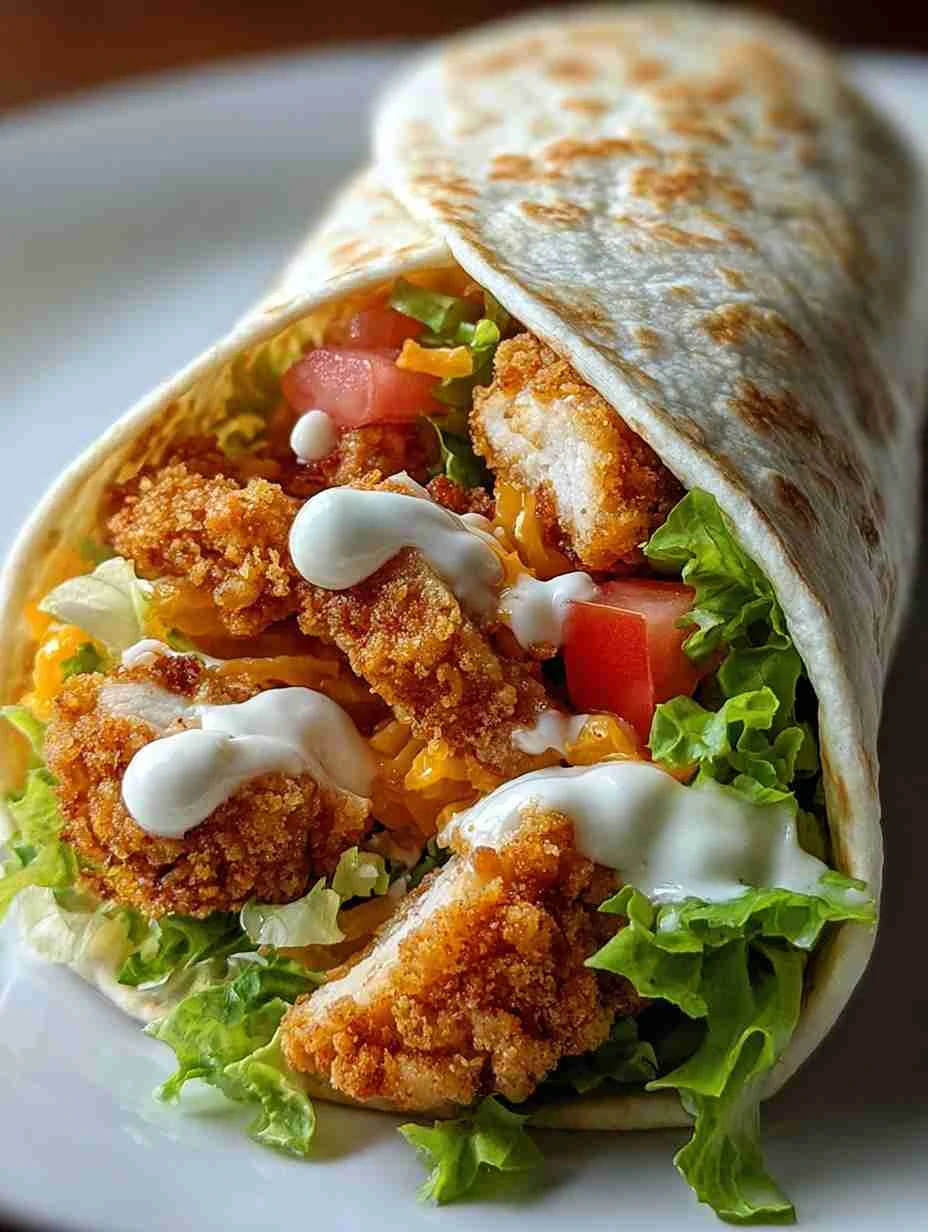 5-Minute Crispy Chicken Ranch Snack Wrap You’ll Crave