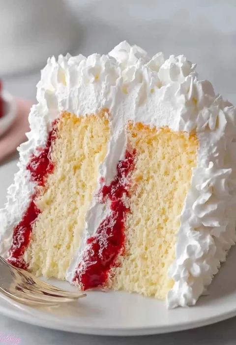 Easy Homemade Raspberry Angel Food Cake Recipe Best Cream For Angel Food Cake Raspberry And Cream Angel Food Cake Ideas Lo...