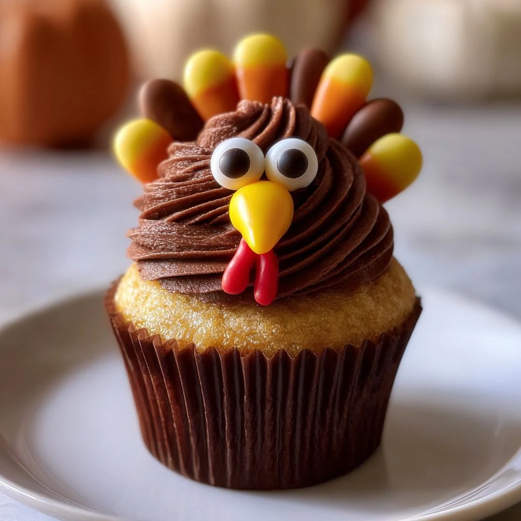 25-Minute Turkey Cupcakes Thanksgiving Kids Adore