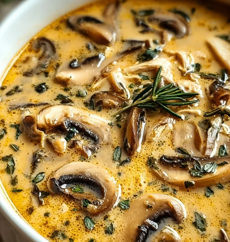 Healthy Chicken Mushroom Soup Recipe Easy Clean Eating Chicken Soup Low-calorie Chicken Mushroom Soup Organic Chicken And ...