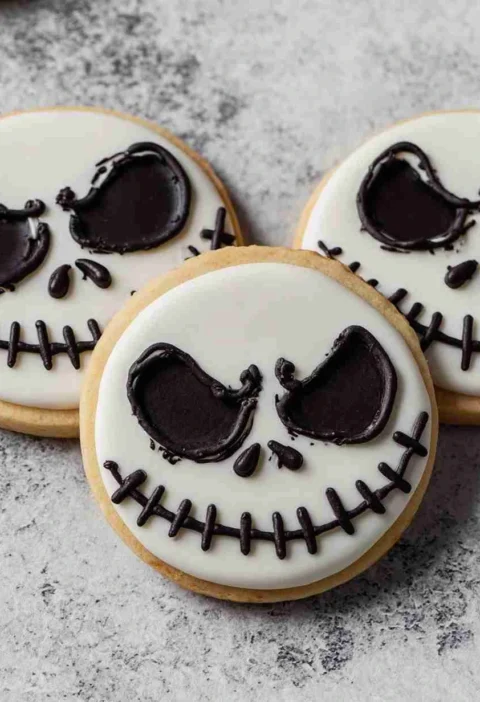 Jack Skellington Cookie Recipe DIY Jack Skellington Royal Icing Cookies How To Make Jack Skellington Cookies Best Royal Ic...