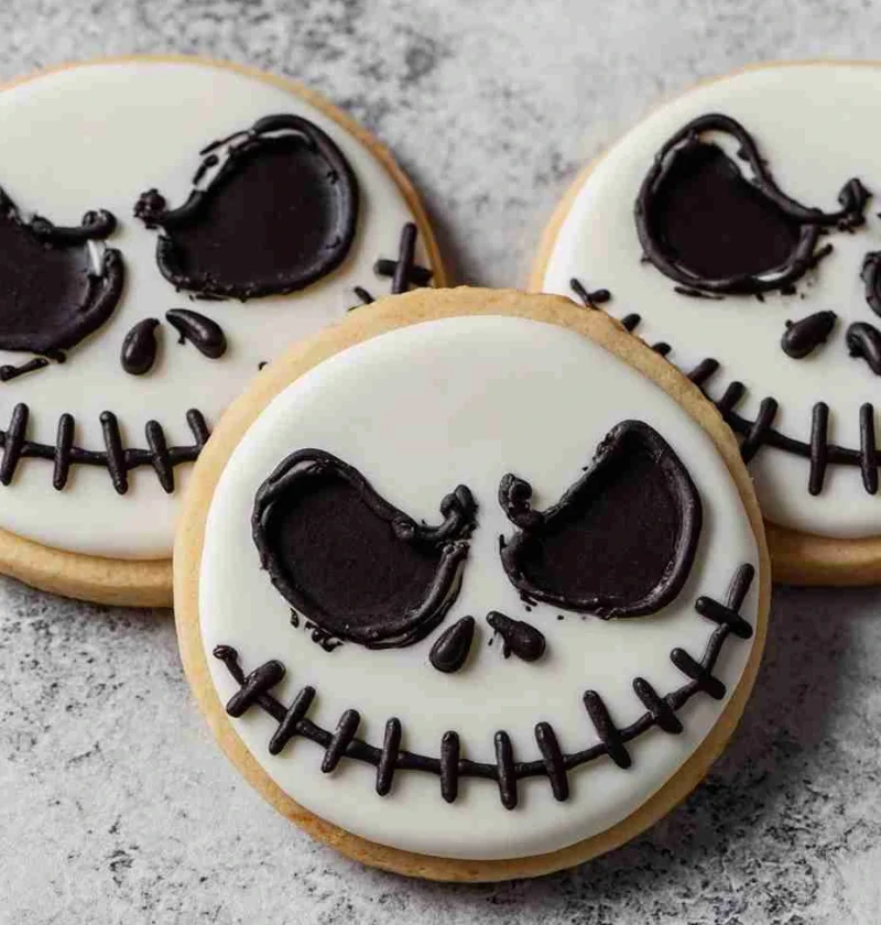 Jack Skellington Cookie Recipe DIY Jack Skellington Royal Icing Cookies How To Make Jack Skellington Cookies Best Royal Ic...