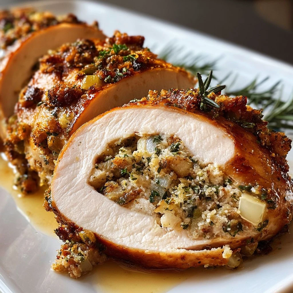 Juicy Turkey Roulade Thanksgiving Recipe for 8 Hungry Guests