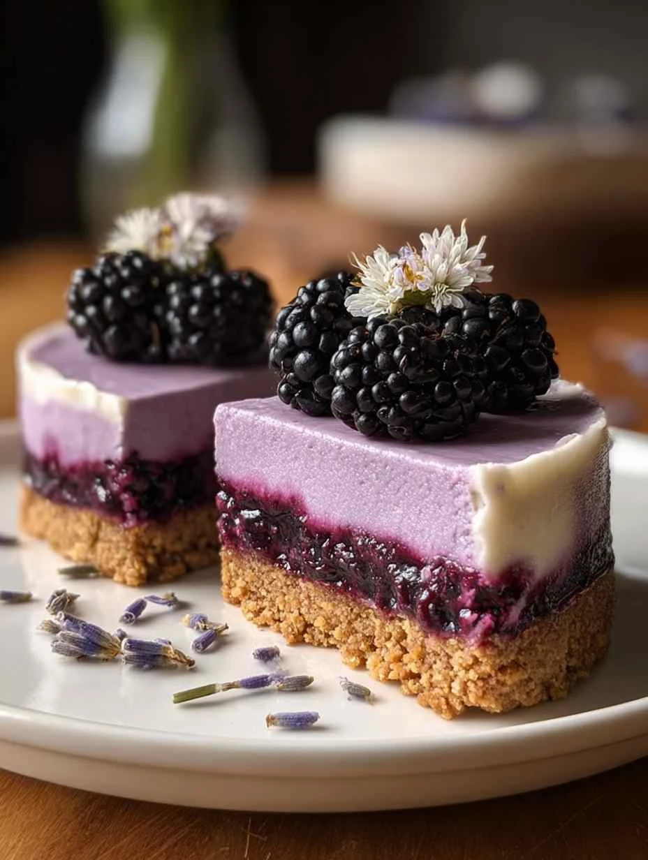 6 Irresistible Mini Blackberry Lavender Cheesecakes to Impress
