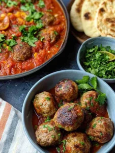 Moroccan Lamb Meatballs with Homemade Tomato Sauce Delight