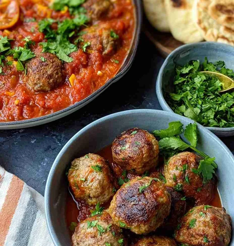 Moroccan Lamb Meatballs Recipe Homemade Tomato Sauce For Meatballs Best Moroccan Lamb Meatball Delight How To Make Morocca...