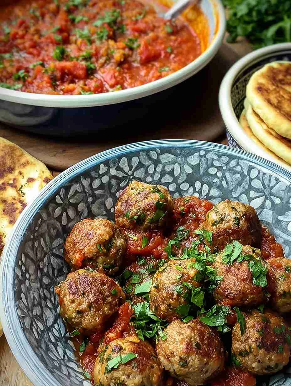 Moroccan Lamb Meatballs Recipe Homemade Tomato Sauce For Meatballs Best Moroccan Lamb Meatball Delight How To Make Morocca...