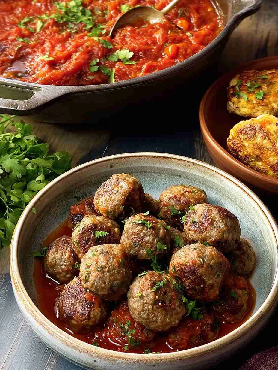 Moroccan Lamb Meatballs Recipe Homemade Tomato Sauce For Meatballs Best Moroccan Lamb Meatball Delight How To Make Morocca...