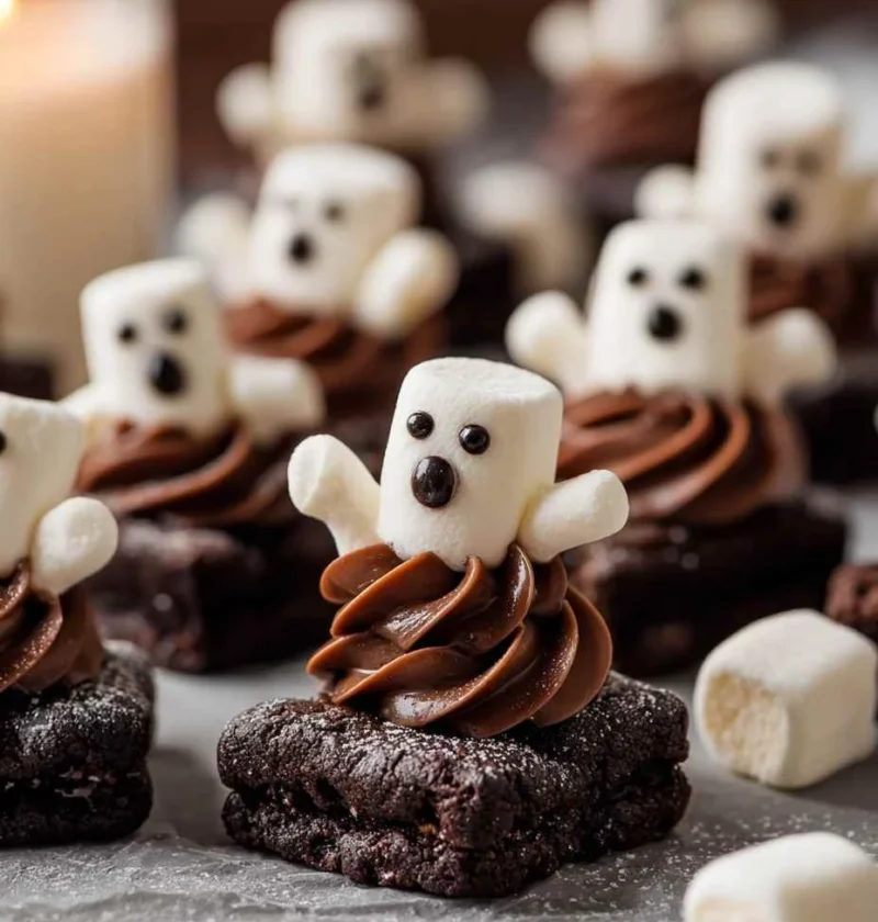 Spooky Ghost Marshmallow Cookies Recipe Homemade Spooky Ghost Cookies Best Marshmallow Ghost Cookies Easy Ghost Marshmallo...