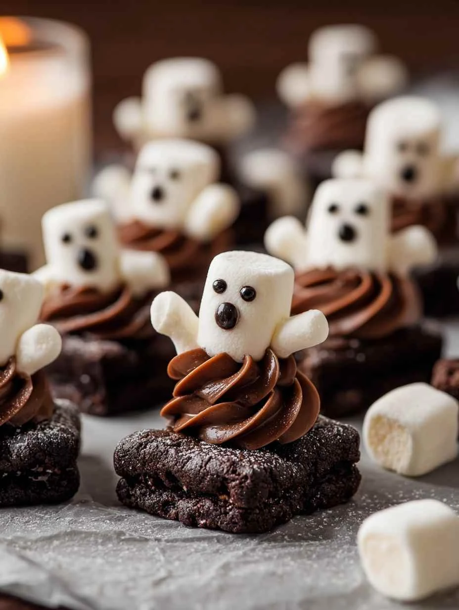 Spooky Ghost Marshmallow Cookies