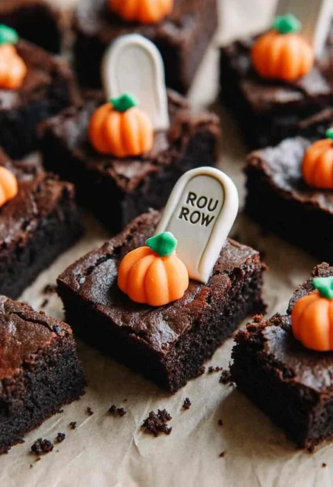 Spooky Graveyard Brownie Recipe Halloween Graveyard Scene Brownies How To Make Spooky Halloween Brownies Best Halloween Gr...