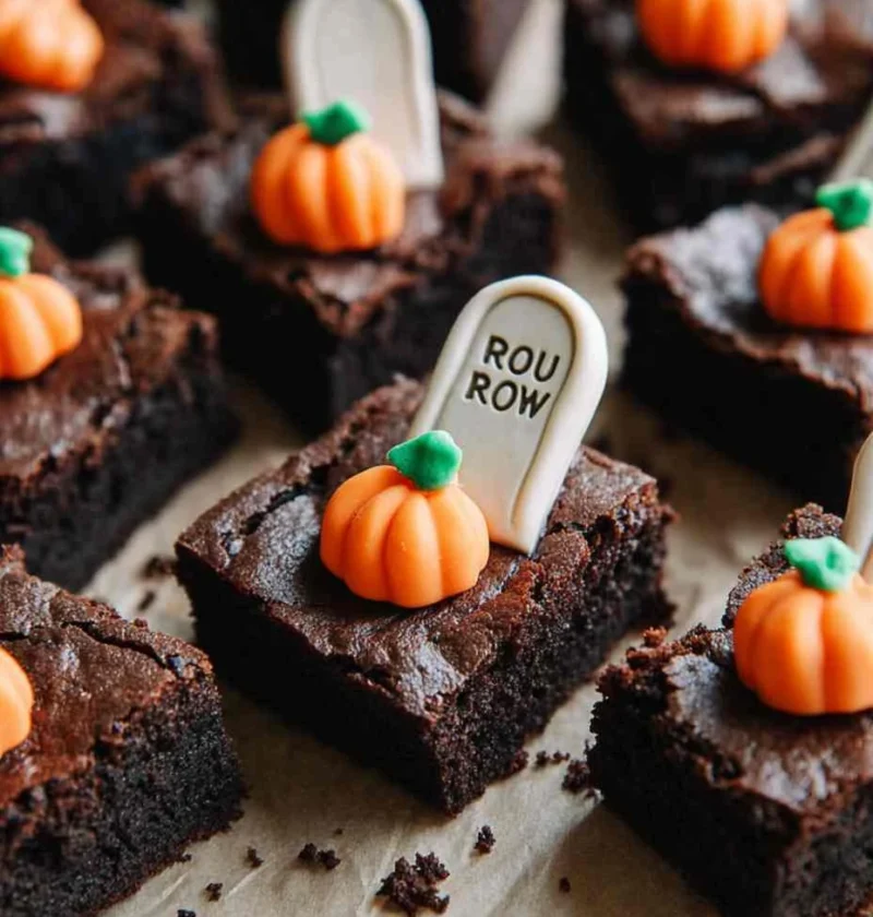 Spooky Graveyard Brownie Recipe Halloween Graveyard Scene Brownies How To Make Spooky Halloween Brownies Best Halloween Gr...