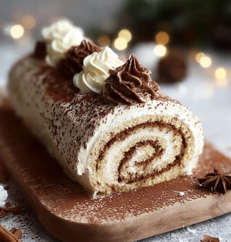 Tasty Tiramisu Yule Log Recipe Best Tiramisu Yule Log Cake Ideas How To Make Tiramisu Yule Log Holiday Tiramisu Yule Log C...