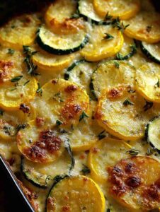 Zucchini and Yellow Squash Gratin