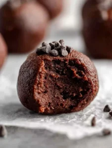 3-Ingredient No Bake Brownie Bites