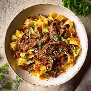 Beef Ragu over Papardelle Pasta