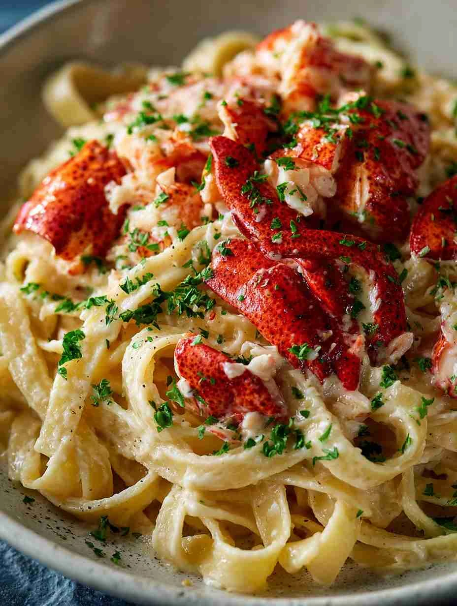 Cajun Seafood Alfredo with Lobster and Crab