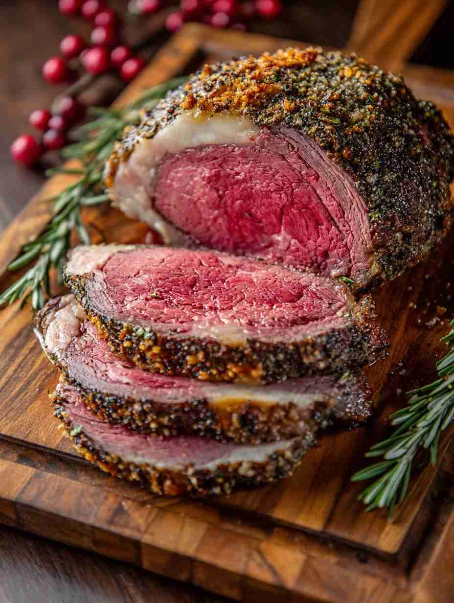 Best Prime Rib Recipe For Christmas Garlic Herb Crust Prime Rib Guide Christmas Dinner Prime Rib Ideas How To Cook Prime R...