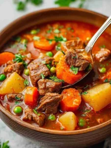 Cozy Up with Flavorful Vegetable Beef Stew Delight