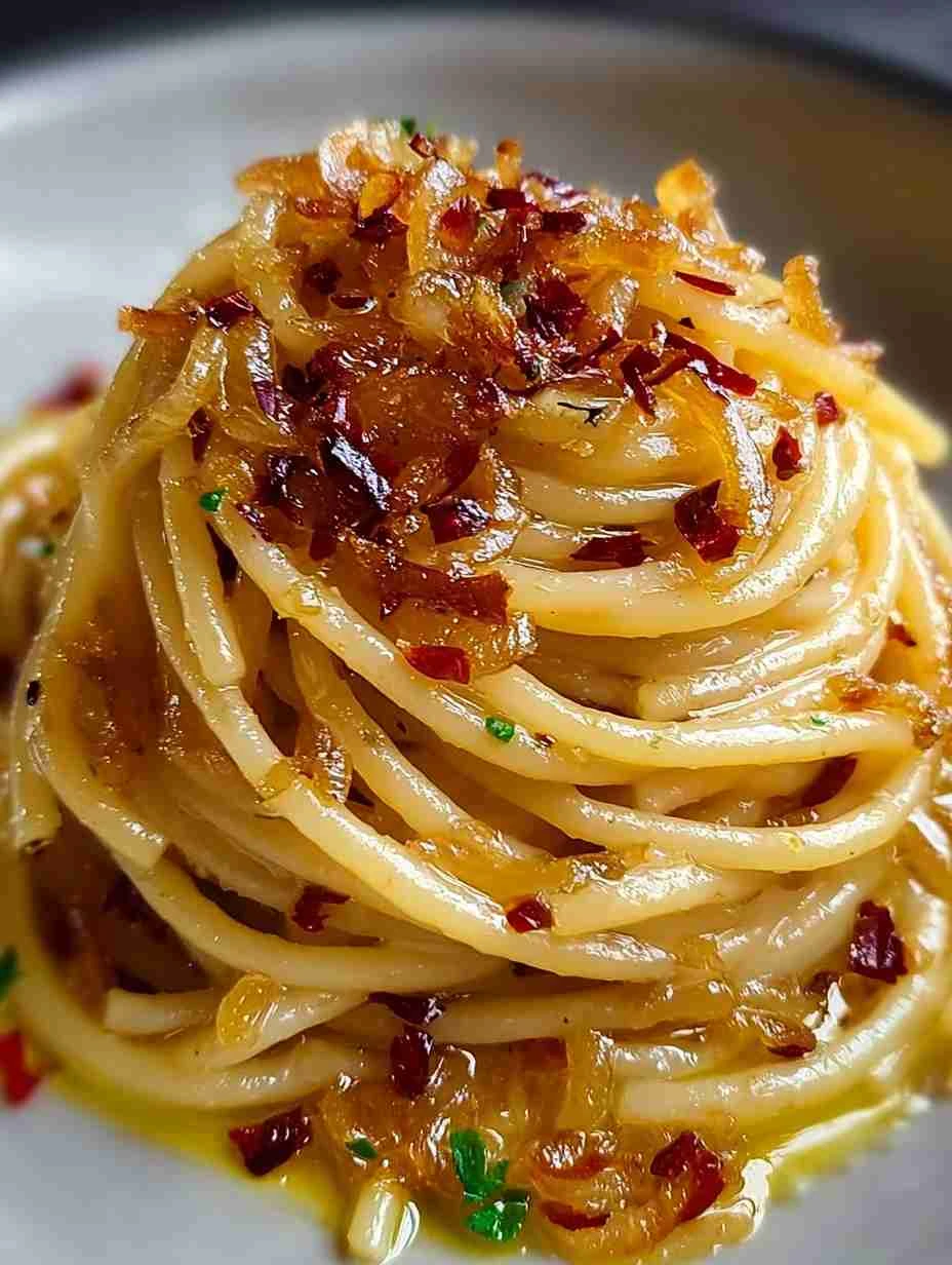 Caramelized Onion Pasta Recipe With Chili Oil Spicy Caramelized Onion Pasta Dish Easy Caramelized Onion And Chili Oil Past...