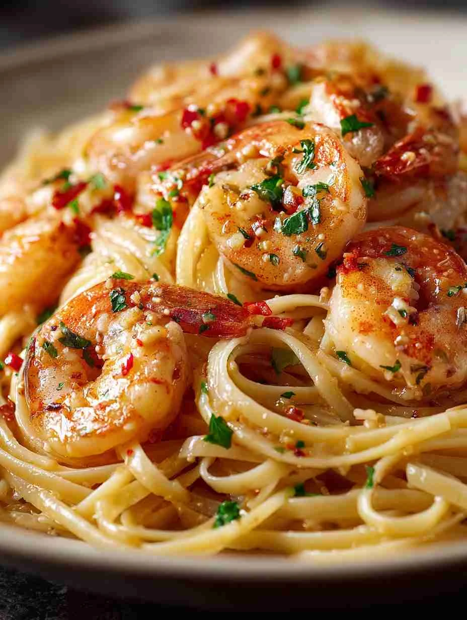 Chilli Garlic Prawn Pasta