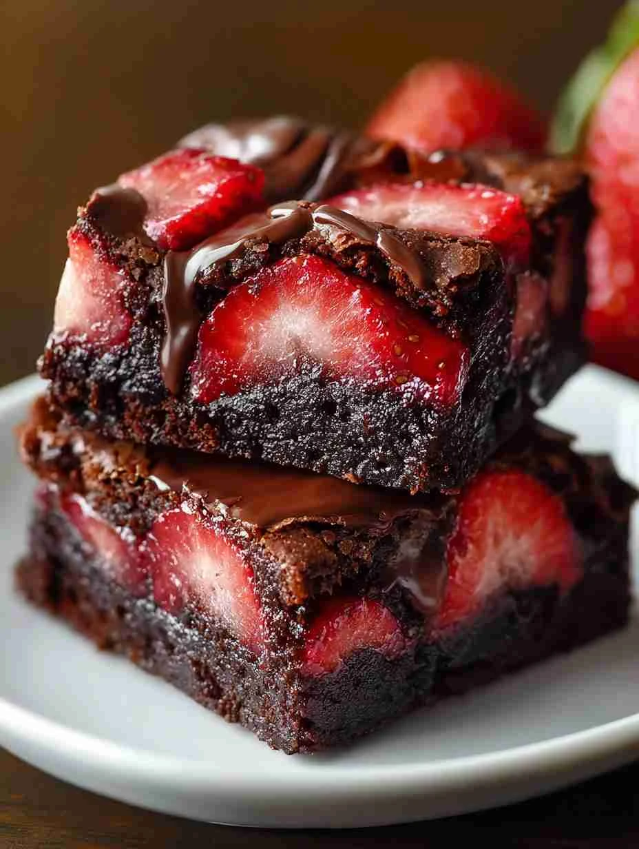 Chocolate Covered Strawberry Brownies For Sweet Celebrations Chocolate Covered Strawberry Brownies Sweet Celebrations