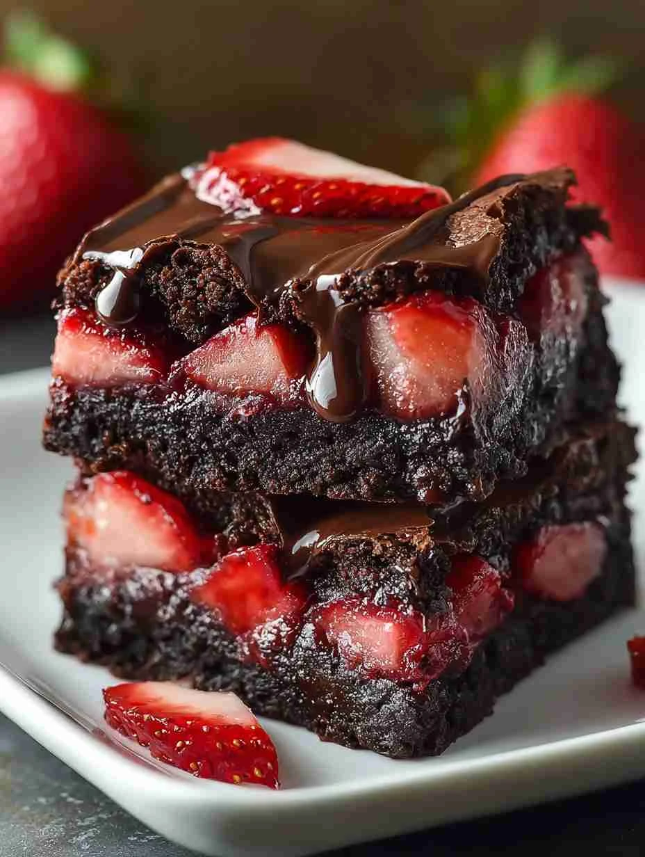 Chocolate Covered Strawberry Brownies For Sweet Celebrations Chocolate Covered Strawberry Brownies Sweet Celebrations