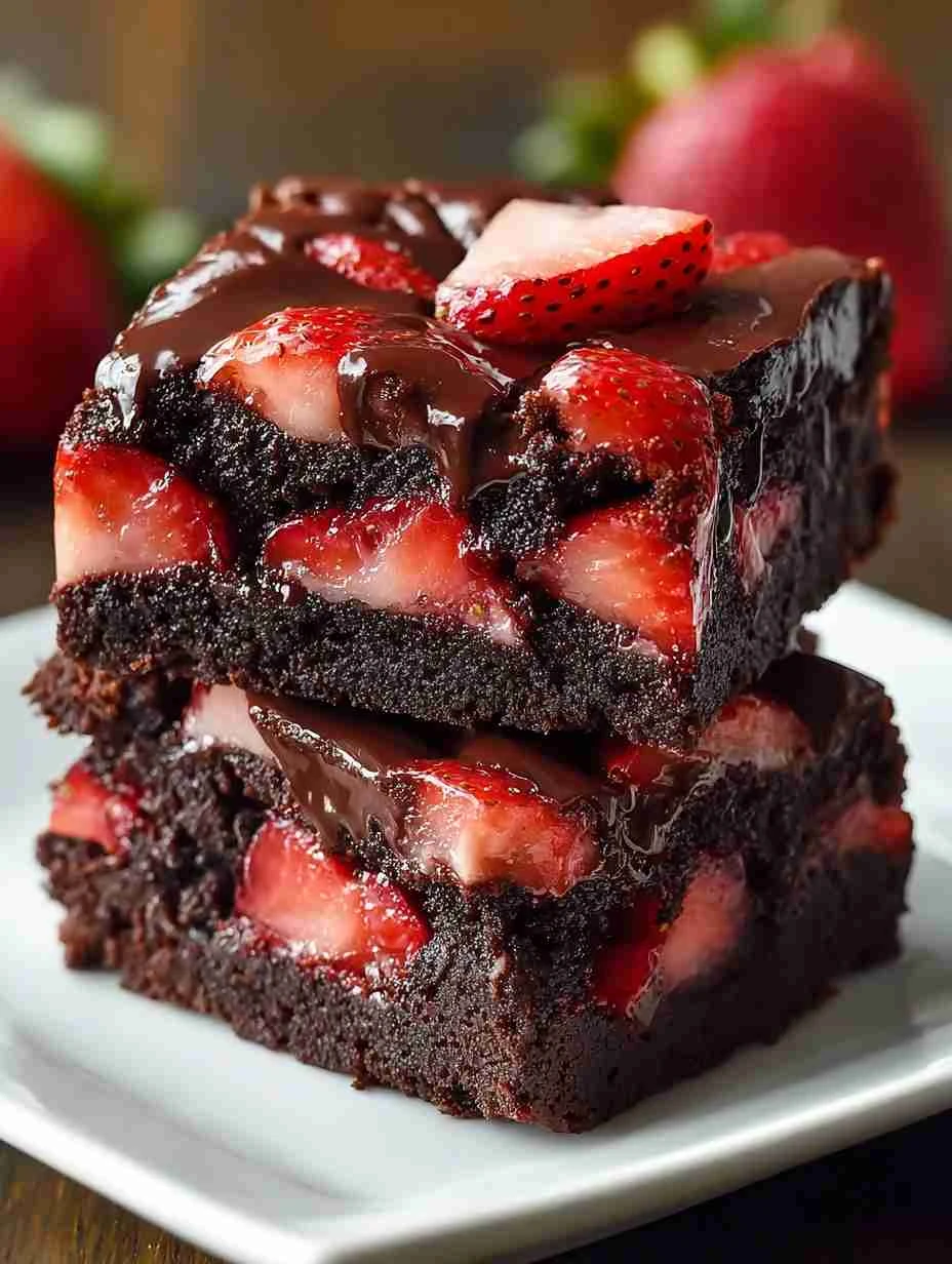 Chocolate Covered Strawberry Brownies for Sweet Celebrations
