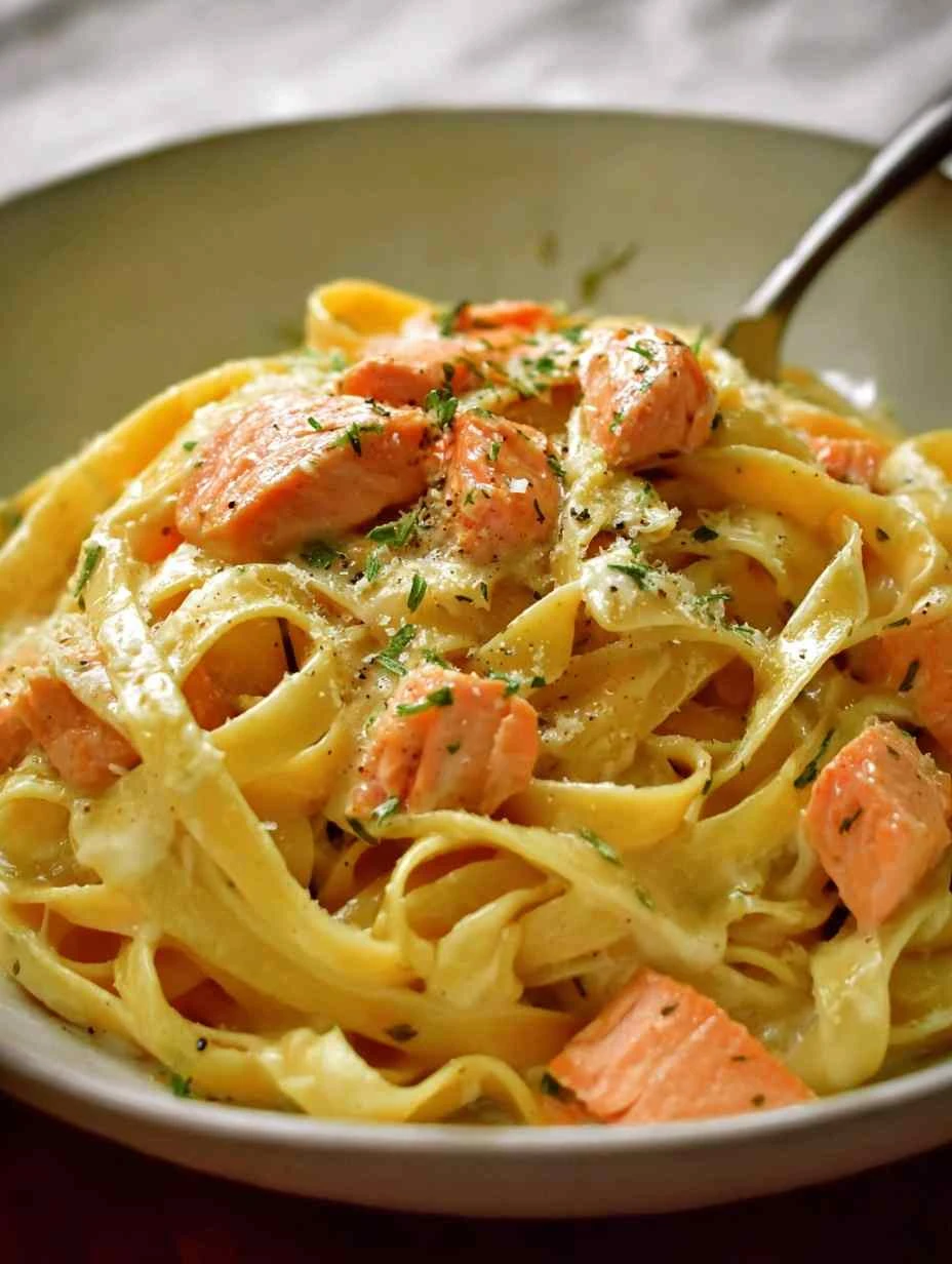 Creamy Salmon Fettuccine Ready in 30 Minutes or Less