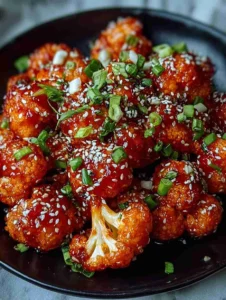Crispy Korean Baked Cauliflower with Gochujang Magic