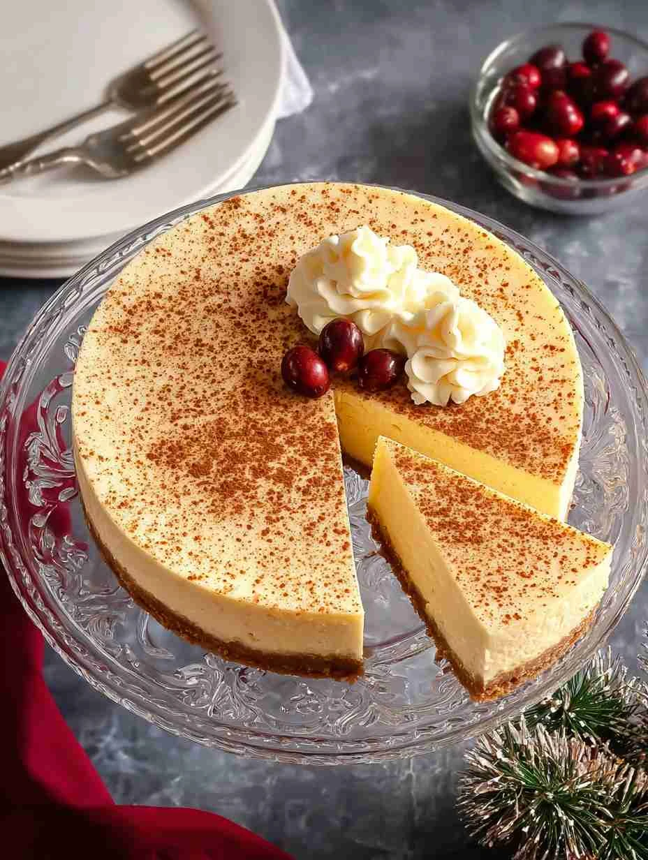 Decadent Eggnog Cheesecake For Your Holiday Celebrations Decadent Eggnog Cheesecake Your Holiday Celebrations