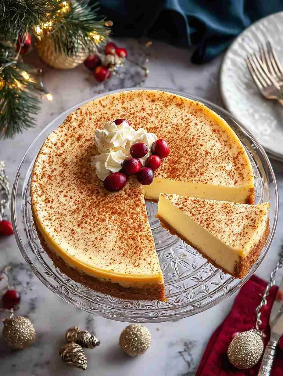 Decadent Eggnog Cheesecake For Your Holiday Celebrations Decadent Eggnog Cheesecake Your Holiday Celebrations