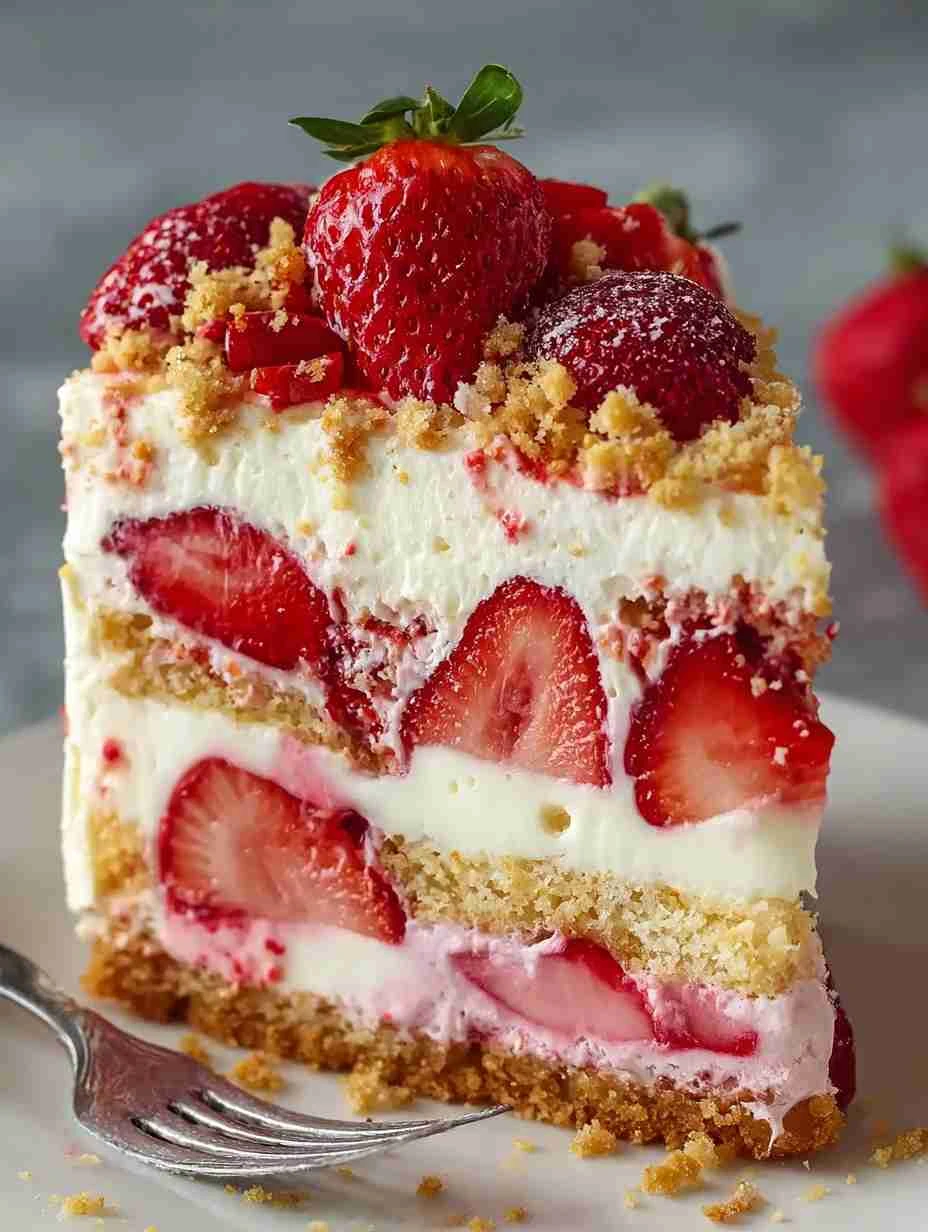Decadent Strawberry Shortcake Cheesecake That Wows Every Bite